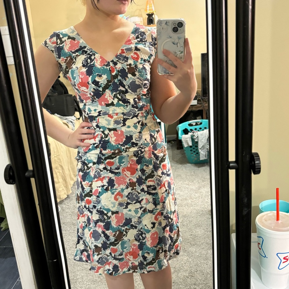Multicolored mid length dress